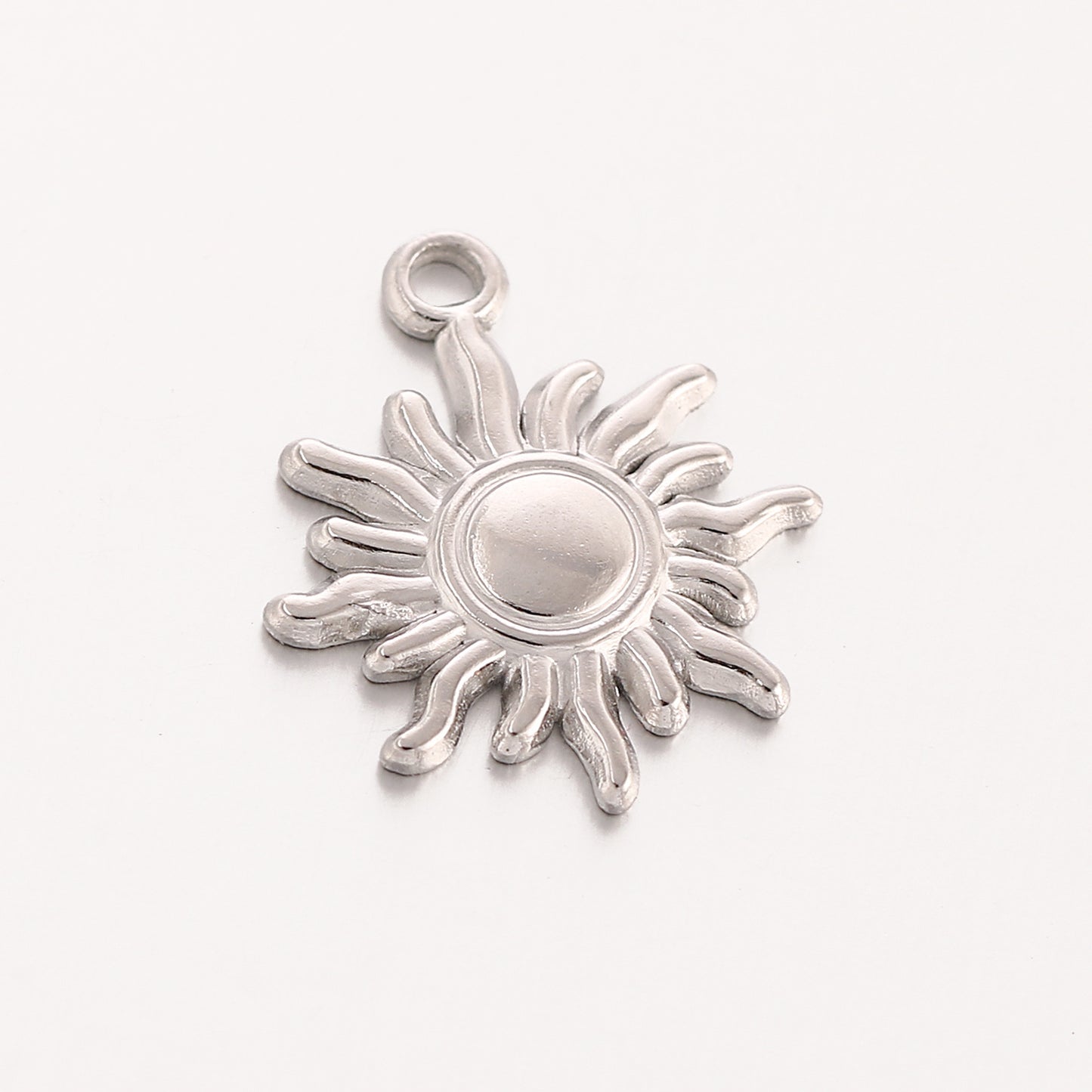 3D Sun 18 Gold PVD Stainless Steel Pendant