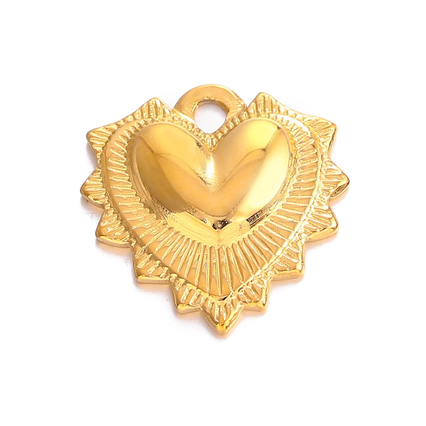 Pendentif coeur multicouche en acier inoxydable