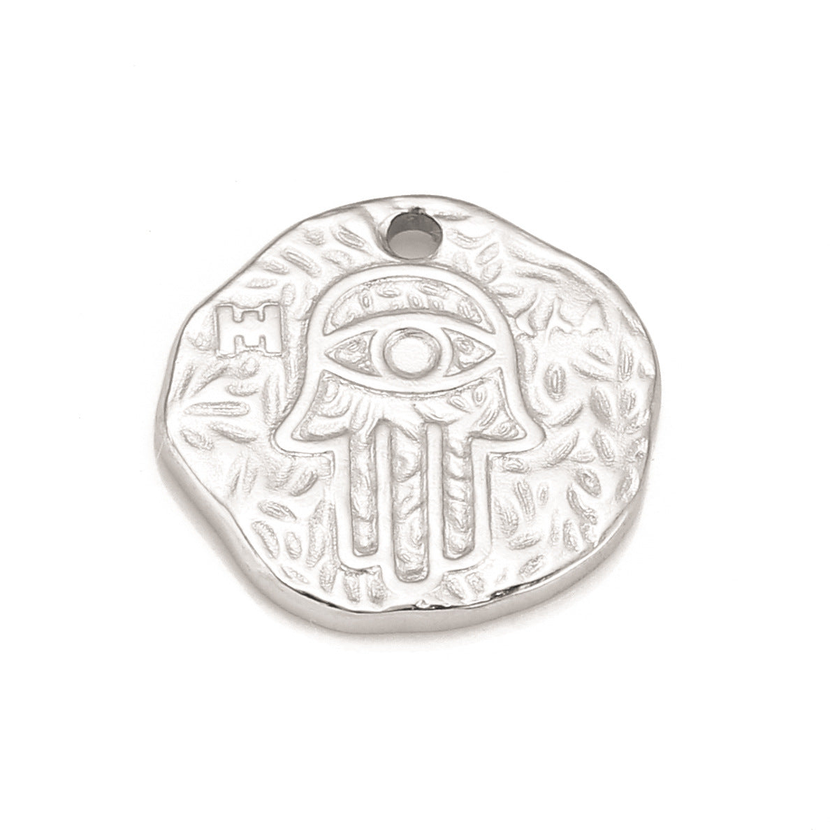 Pendentif rond irrégulier main de Fatima