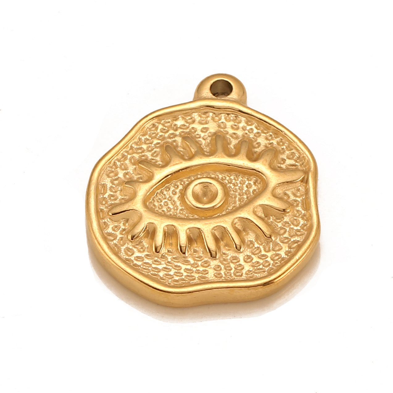 Stainless Steel Irregular Round Devil's Eye Pendant