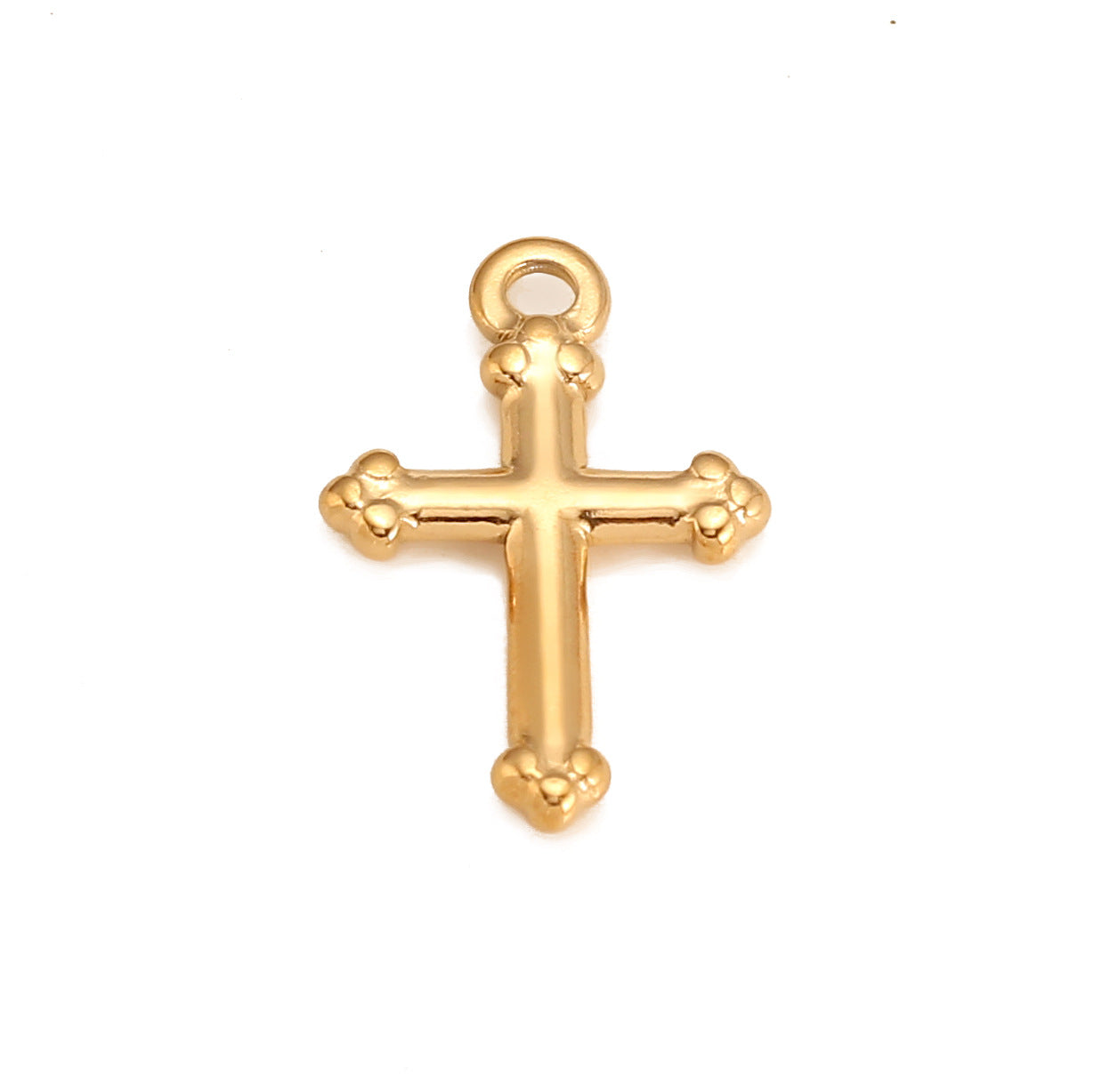 Pendentif croix massif en acier inoxydable poli