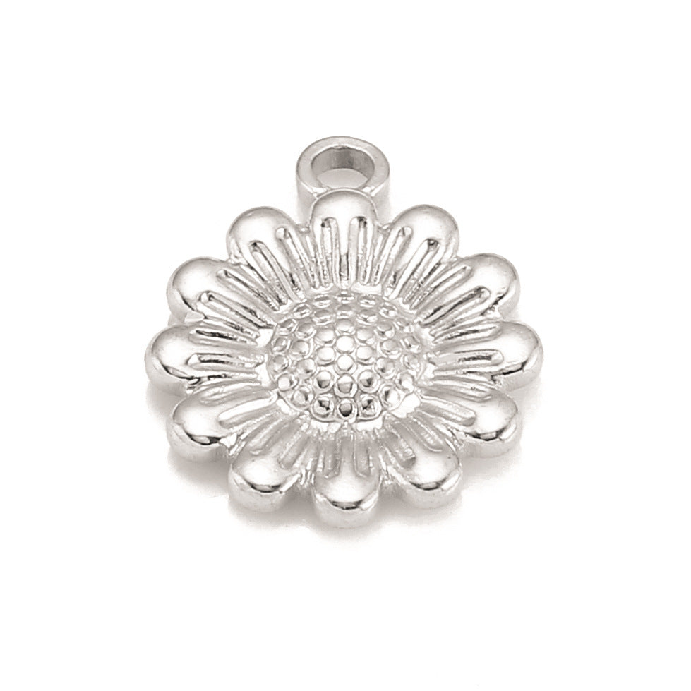 Pendentif Tournesol en Acier Inoxydable