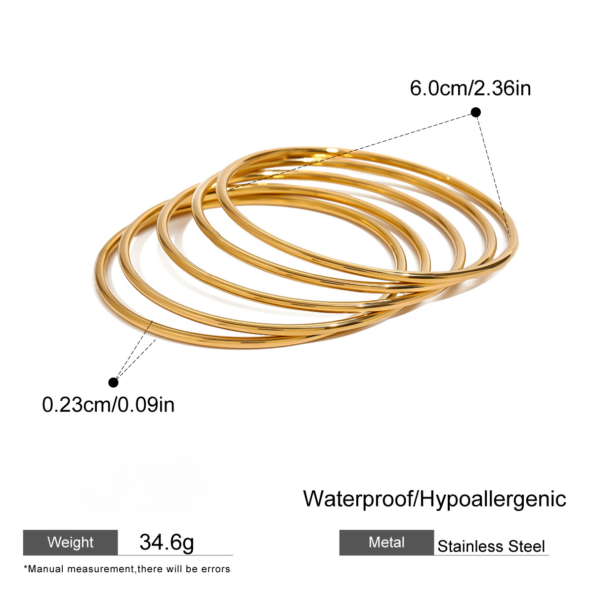 Stainless Steel Plain Ring Bangle