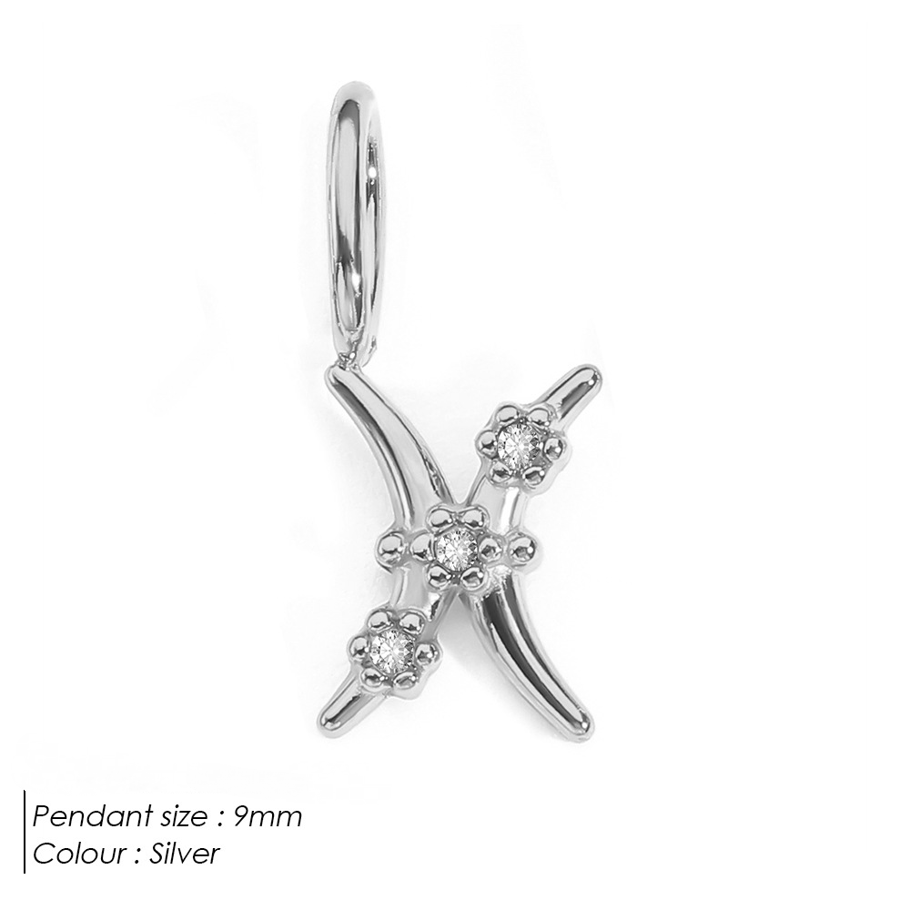 Stainless Steel Diamond-encrusted Constellation Necklace Pendant