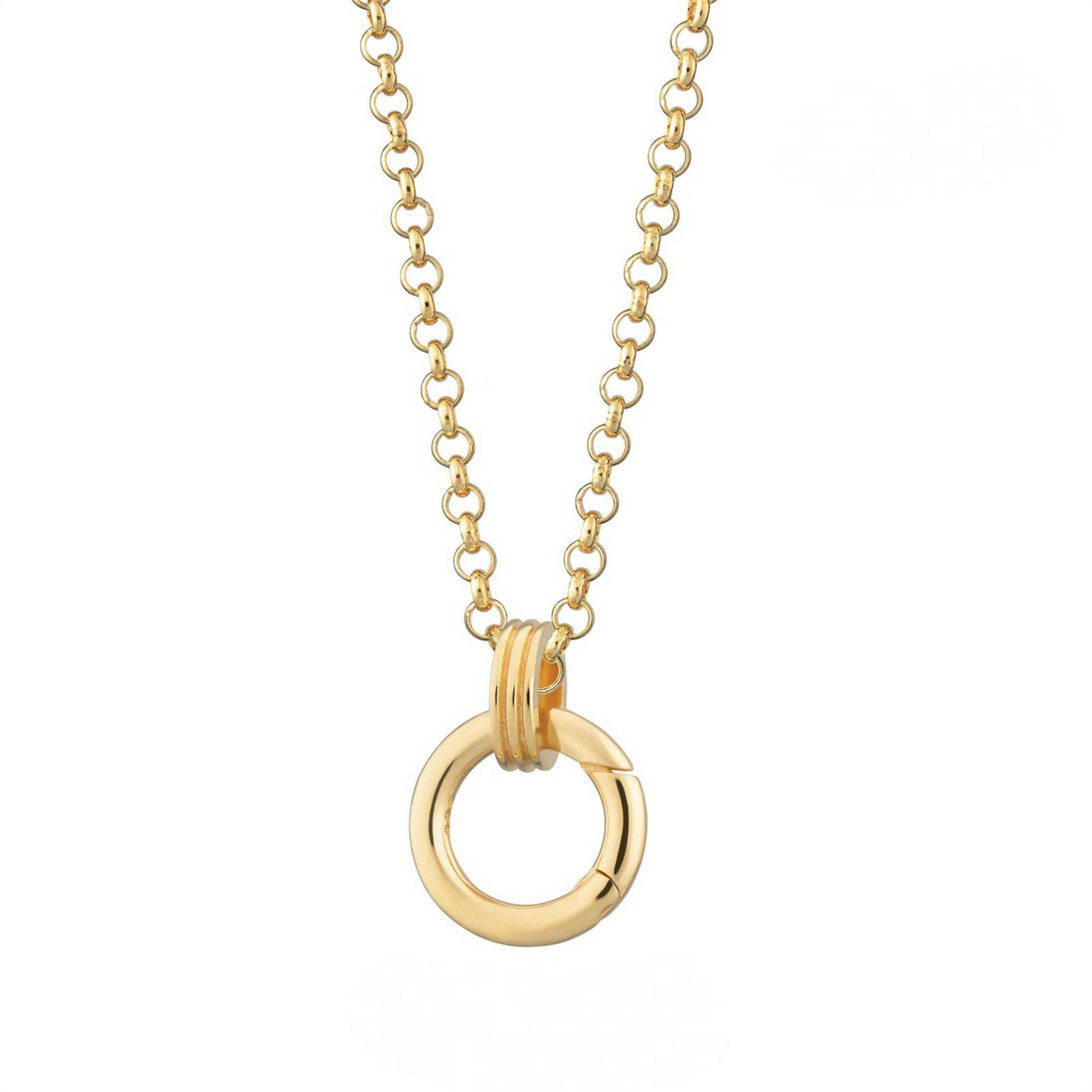 Stainless Steel 13mm Spring Buckle Chain Necklace
