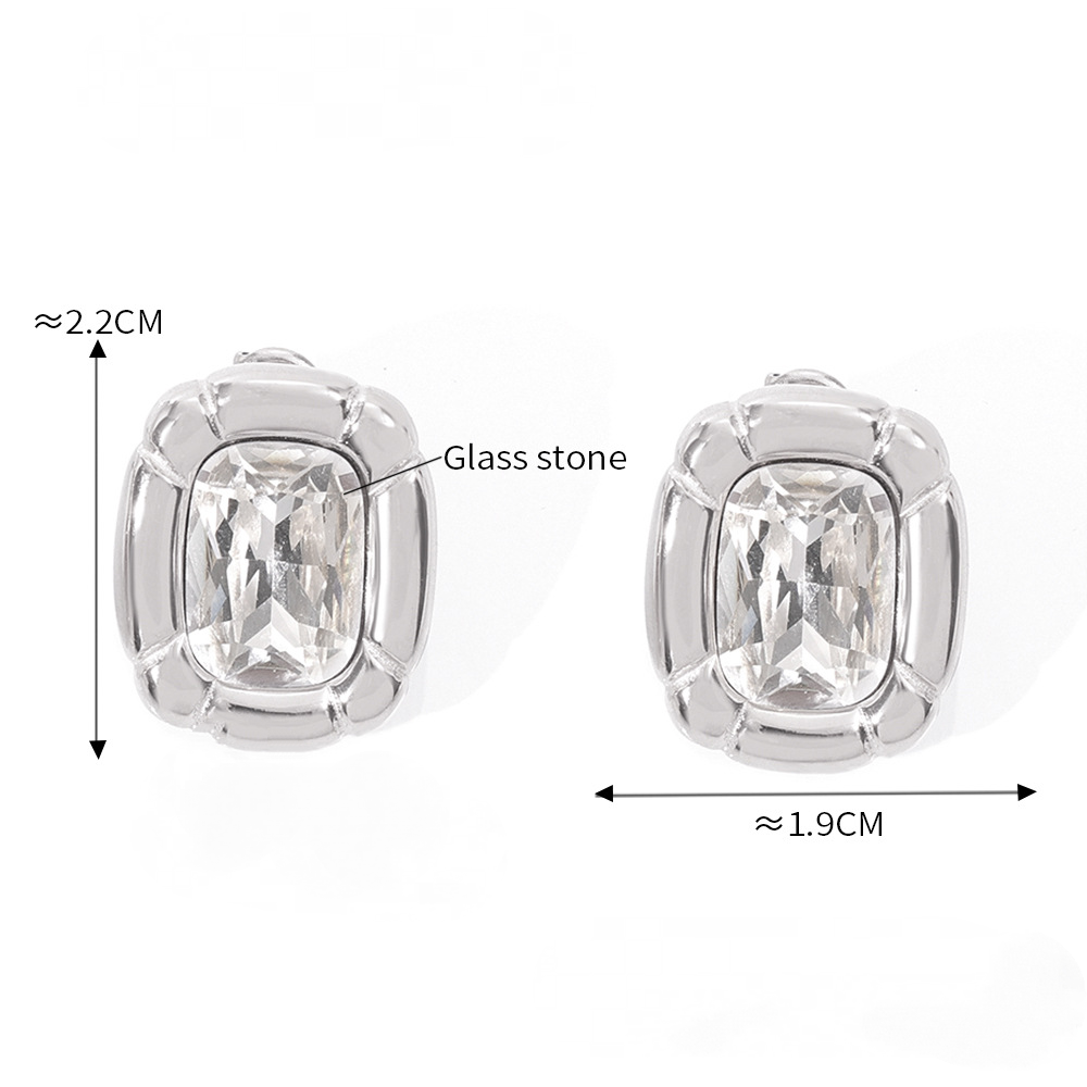 Textured Oval Inlay Cubic Zirconia Necklace Bracelet Earrings Ring Jewelry Suit