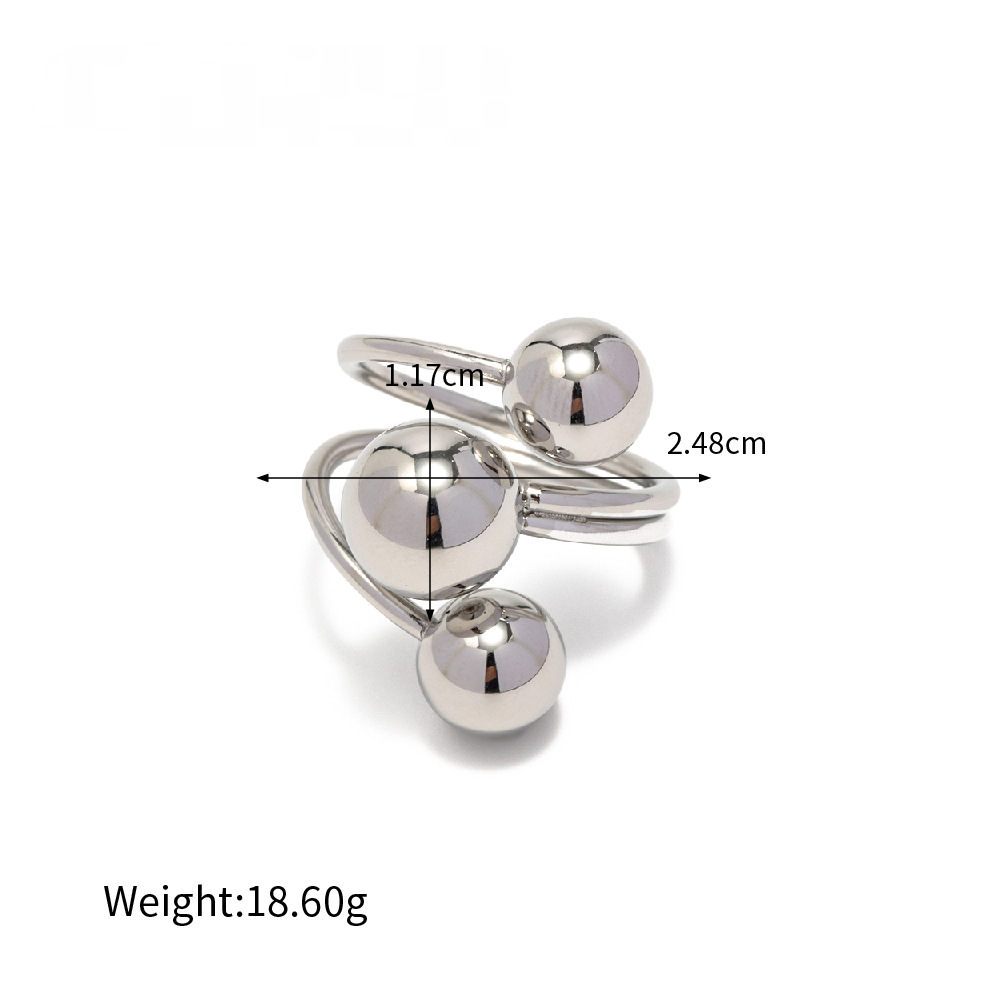Stainless Steel Geometric Ring Combination