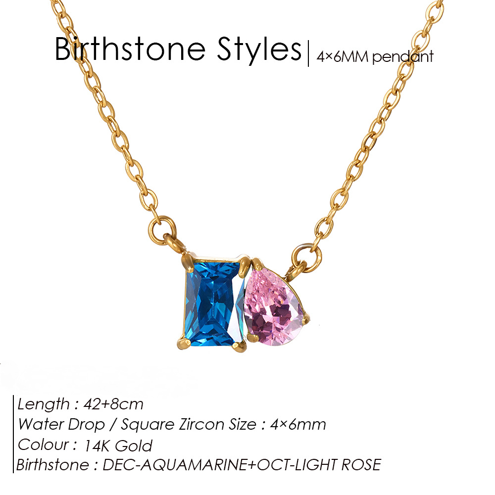 Stainless Steel Heart-shaped Rhinestone Pendant Necklace