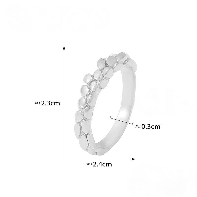 18K Gold PVD Stainless Steel Wheat Ear Texture Ring