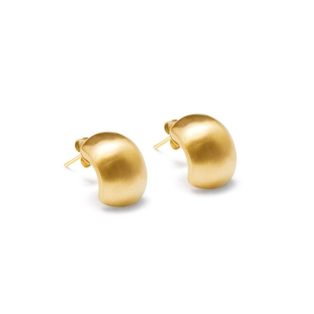 Stainless Steel Retro Women's Hoop Earrings