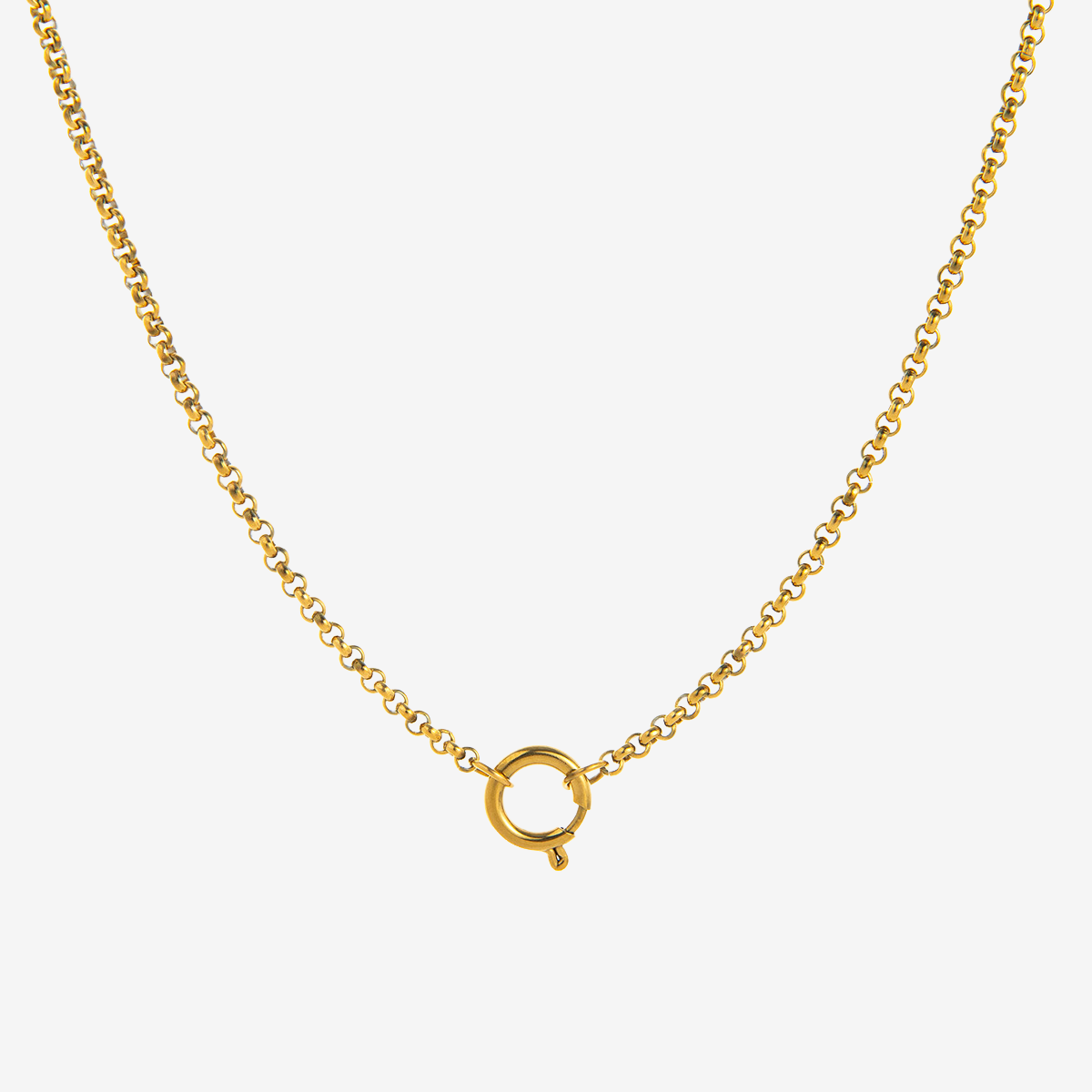 Stainless Steel Small Sailor Buckle Role Chain Necklace
