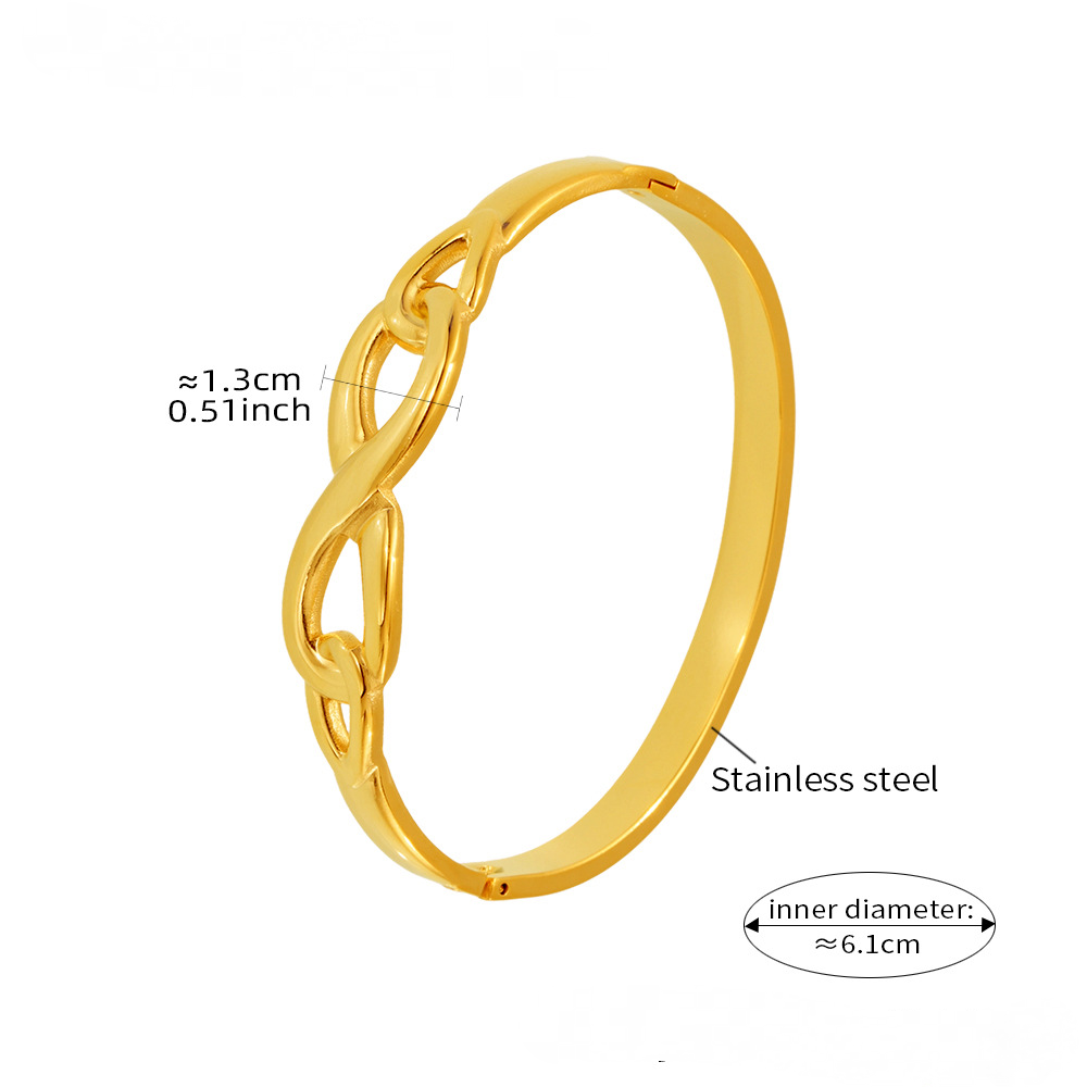 8-shaped Hollow Stainless Steel Bracelet