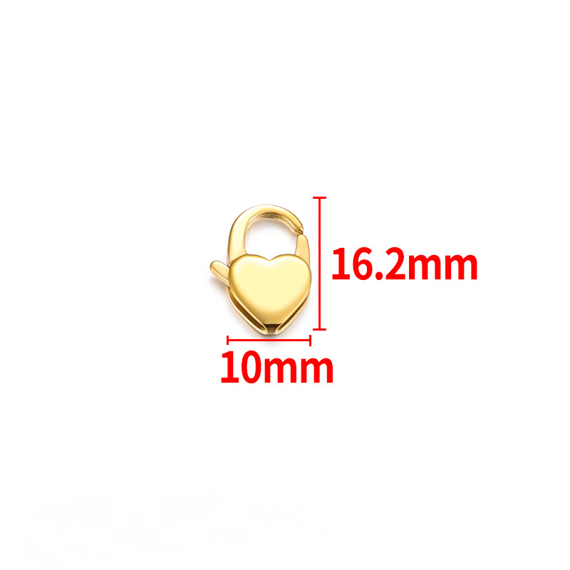 Stainless Steel Heart-shaped Lobster Clasp