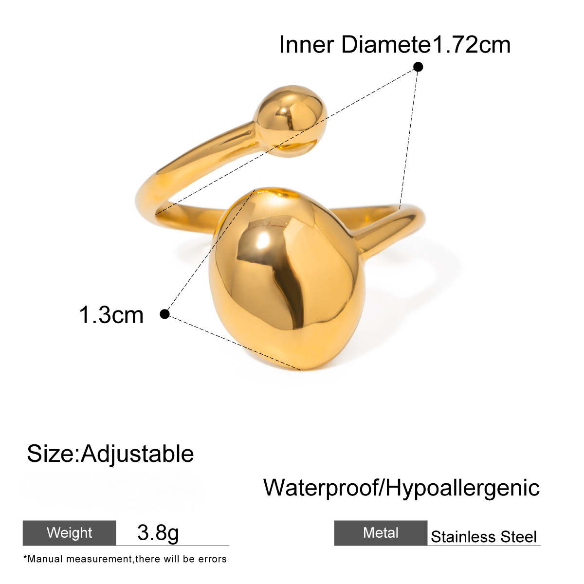 Stainless Steel Round Open Ring