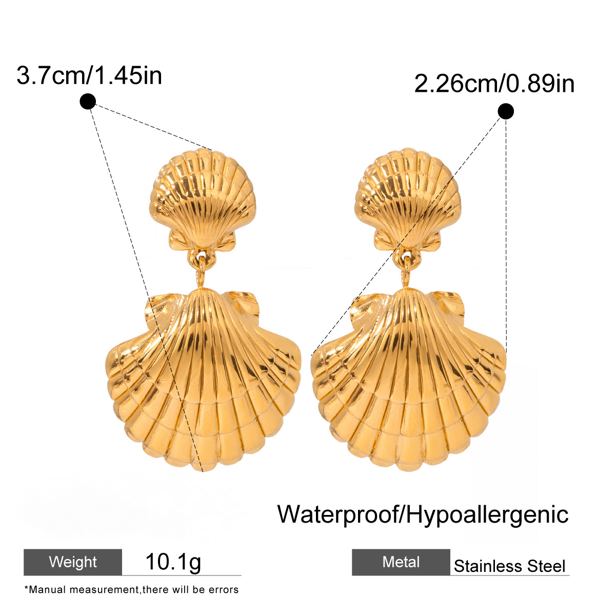 Stainless Steel Beach Vacation Style Stud Earrings