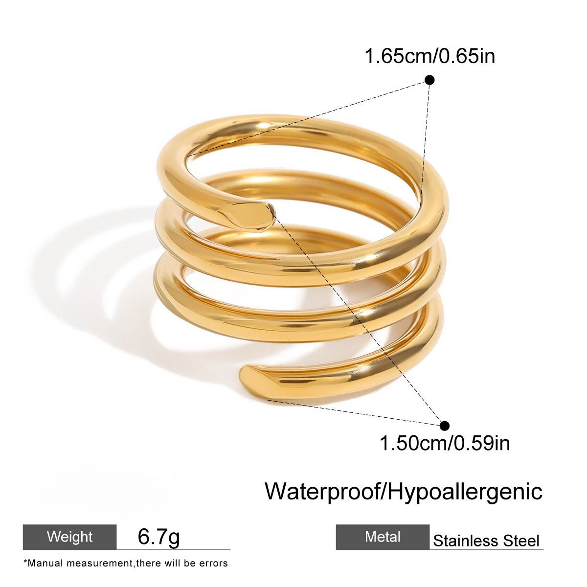 Stainless Steel Multi-layered Stacking Line Ring