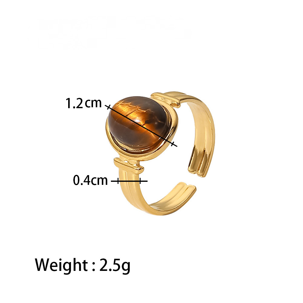 Stainless Steel Irregular Geometric Line Open Ring