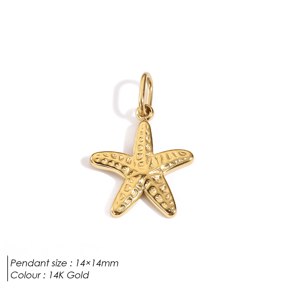 Stainless Steel Double-sided Ocean Series DIY Pendant