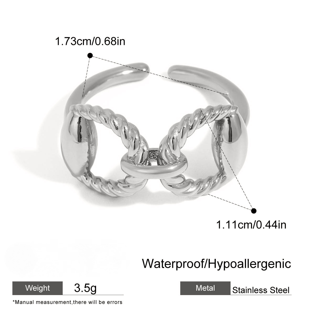 Stainless Steel Geometric Ring Combination