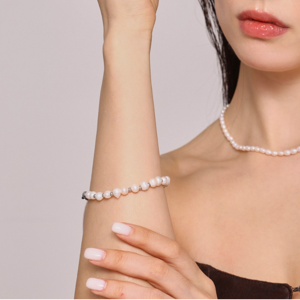 Stainless Steel Personalized Freshwater Pearl Bracelet