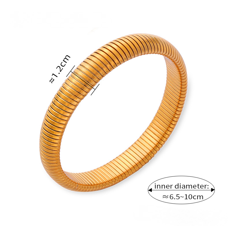 Stainless Steel Elastic Stripe Bracelet