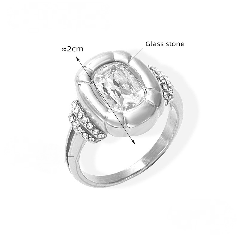 Textured Oval Inlay Cubic Zirconia Necklace Bracelet Earrings Ring Jewelry Suit