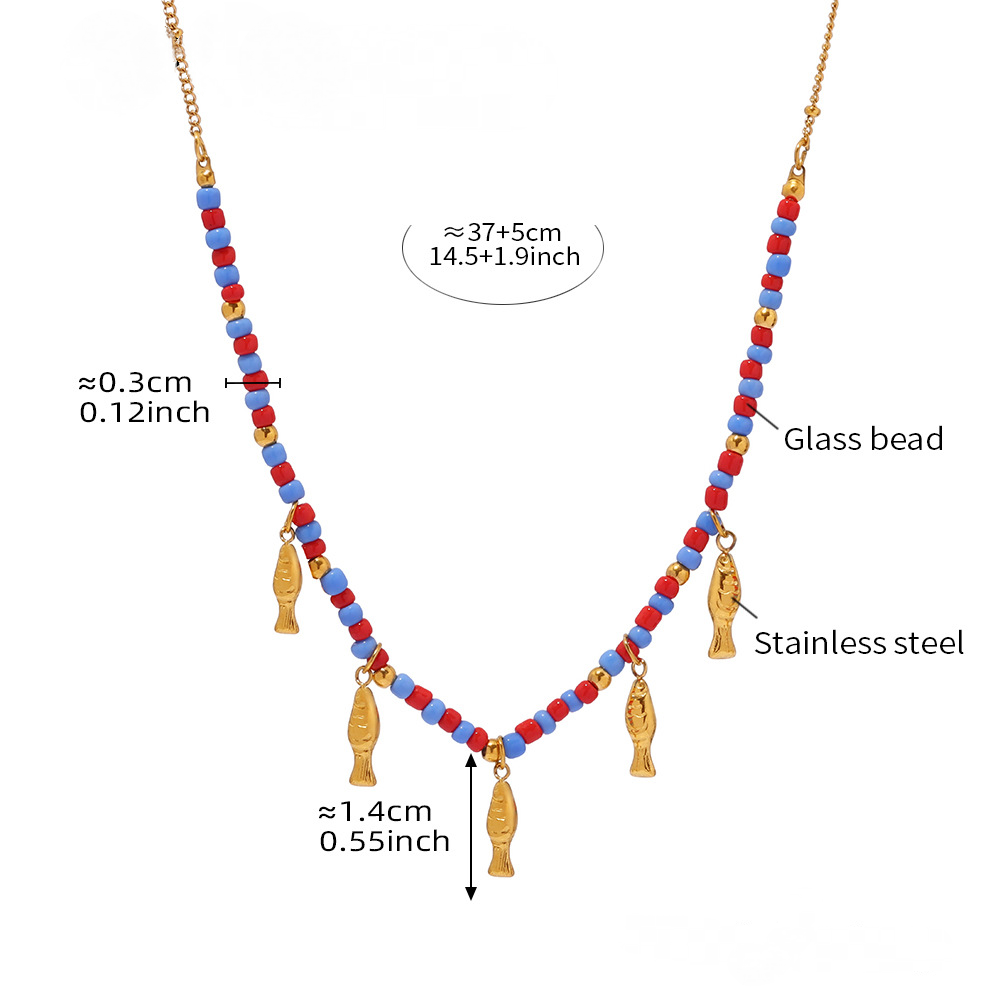 Stainless Steel Bohemian Dolphin Charm Necklace