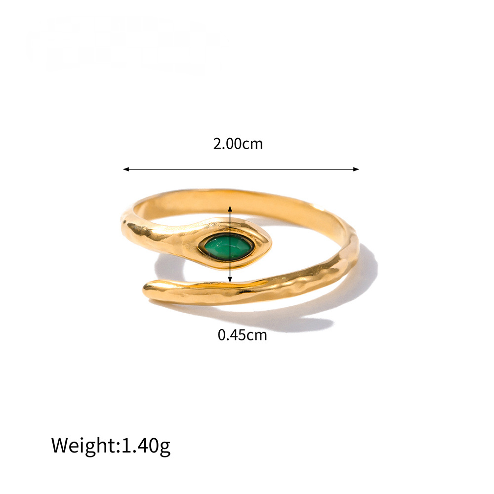 Stainless Steel Snake-shaped Open Ring
