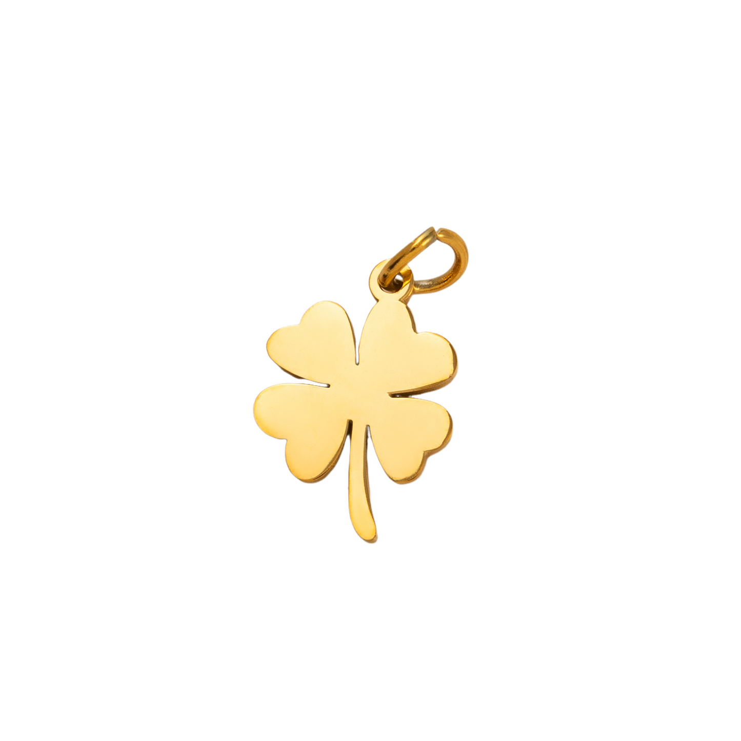 Stainless Steel Four Leaf Clover Mushroom Racquet Pendant