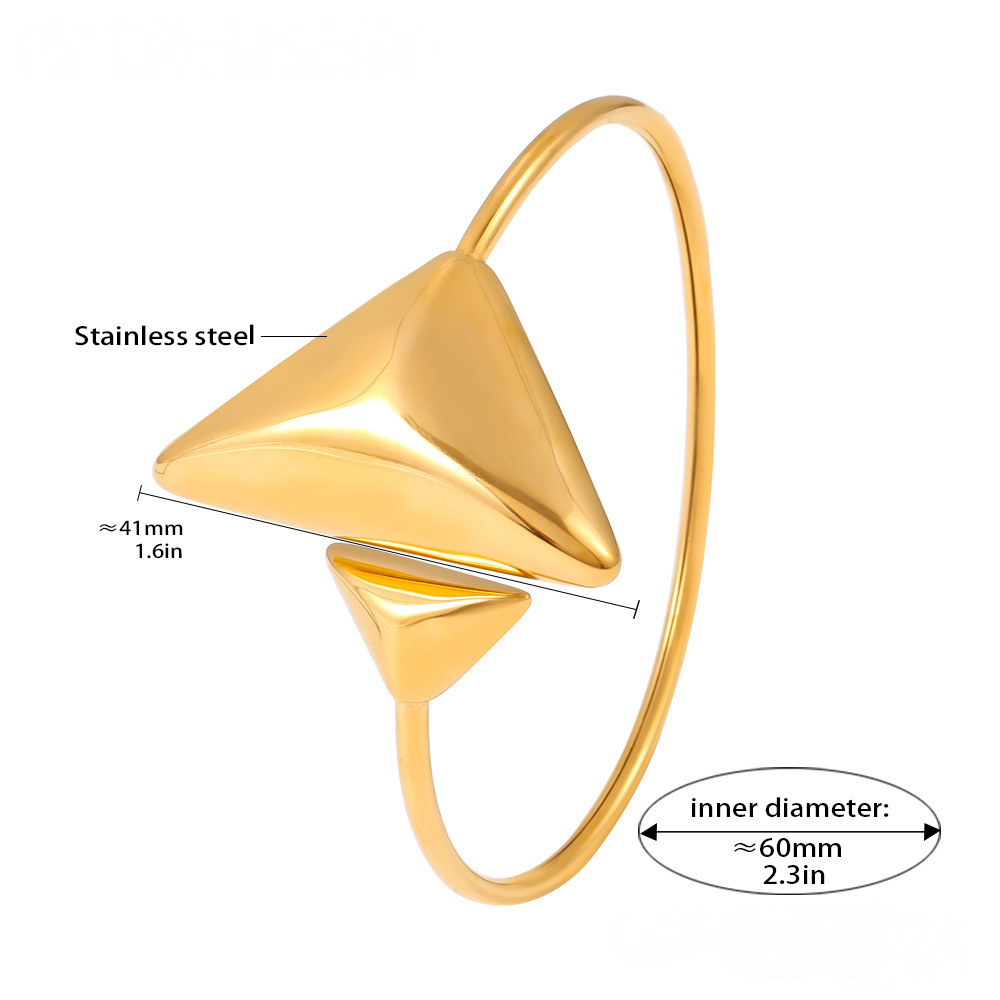 Stainless Steel Triangle Cuff Bracelet