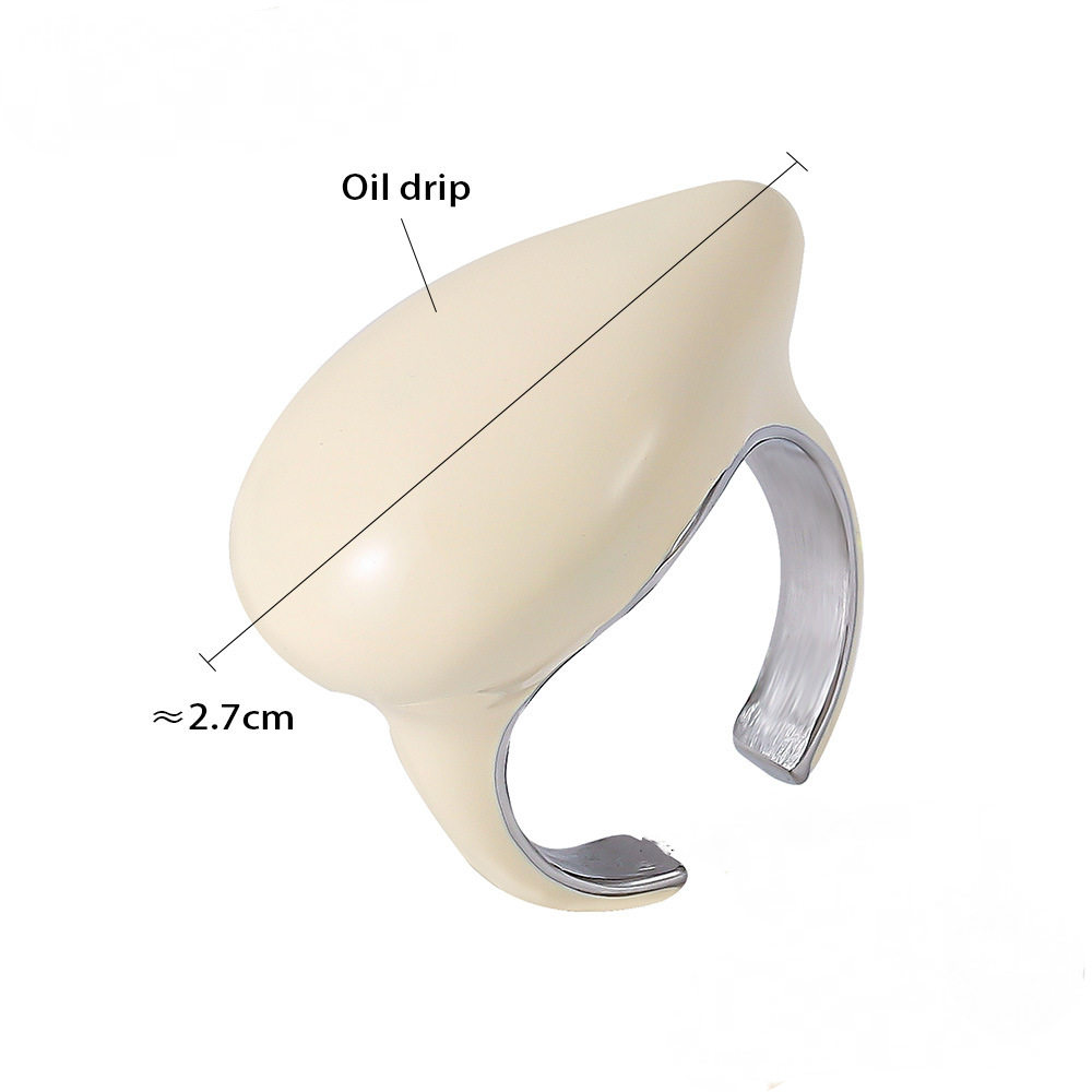 Stainless Steel Water Dropshaped Oil Drop Ring