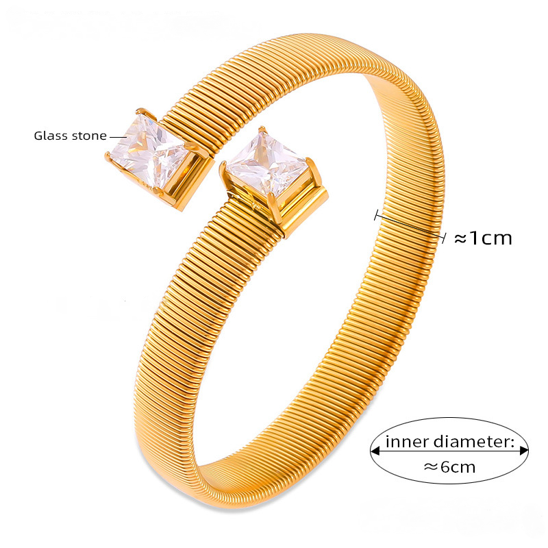 Stainless Steel Light Luxury Style Multi-layer Bracelet