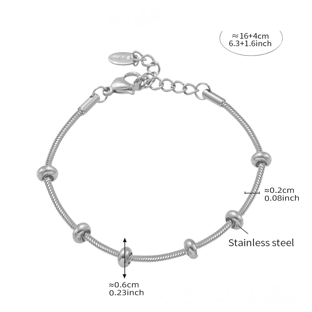 Stainless Steel Bear Charm Bracelet