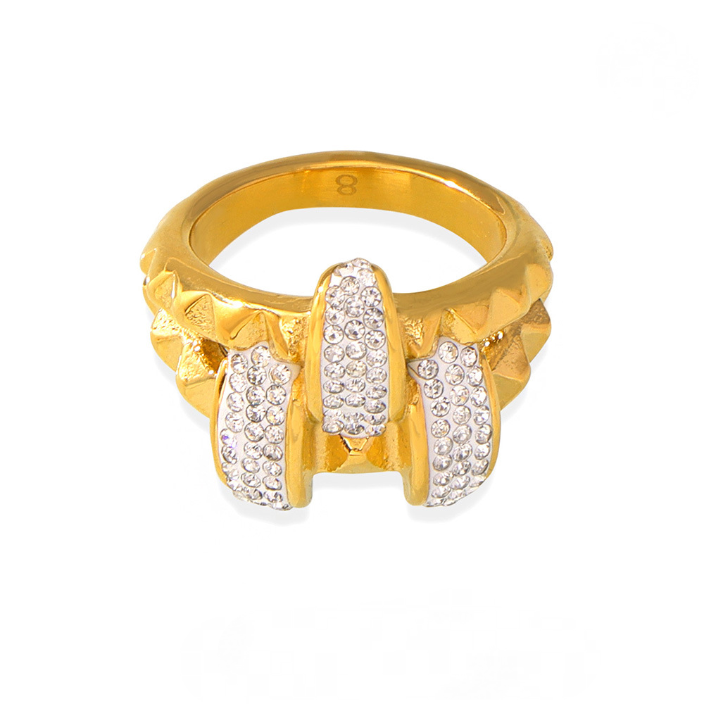 Stainless Steel Gear Shape Double Layer Ring