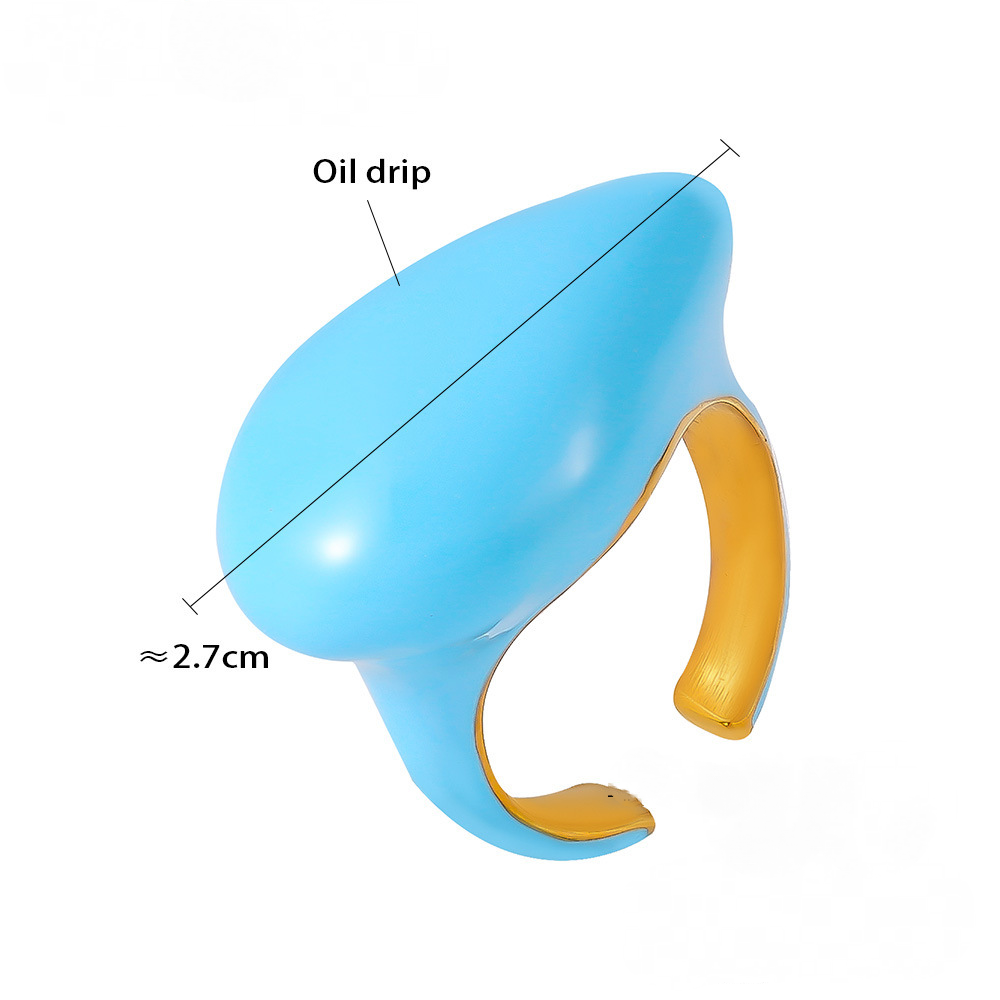 Stainless Steel Water Dropshaped Oil Drop Ring