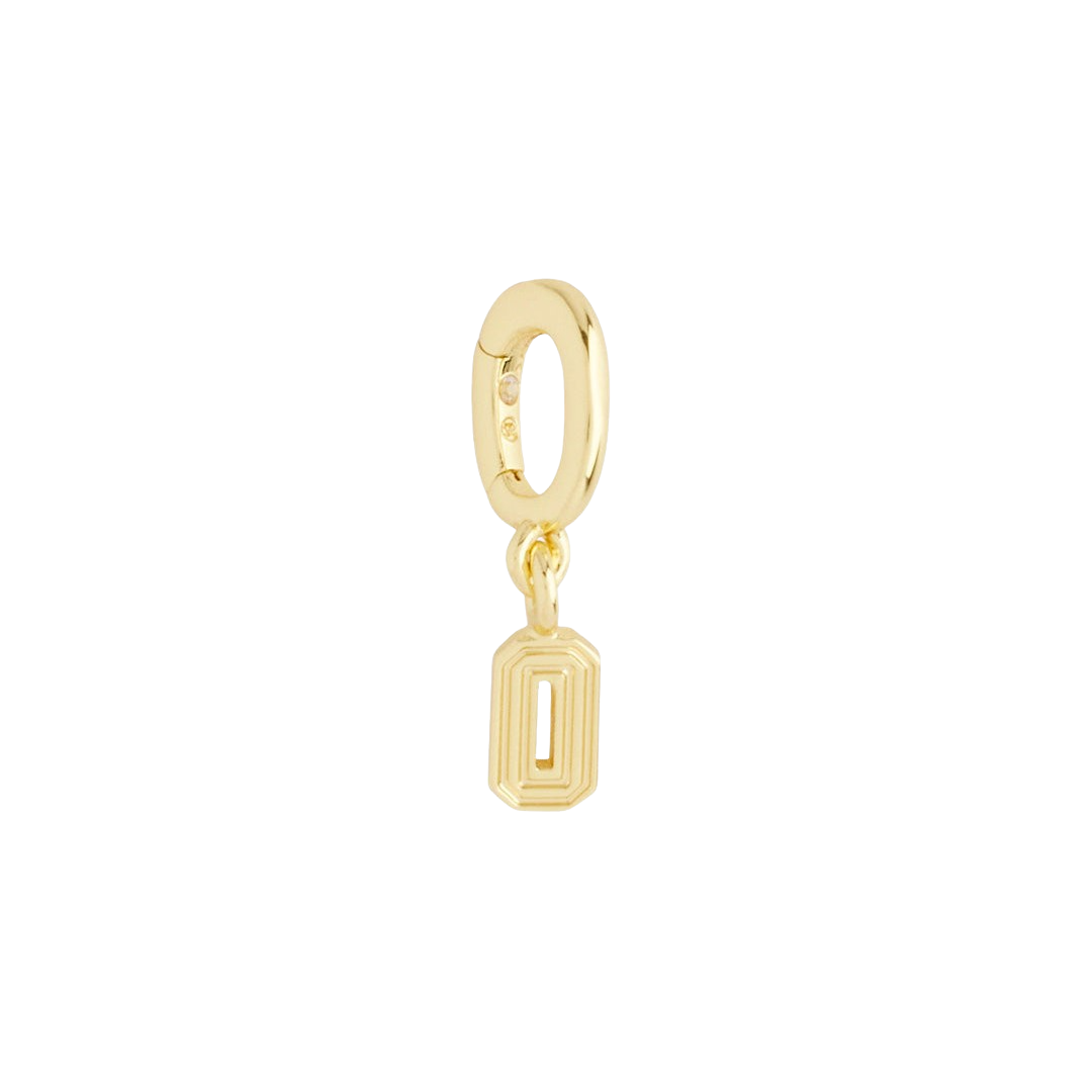 18K Gold PVD Stainless Steel Number Pendant