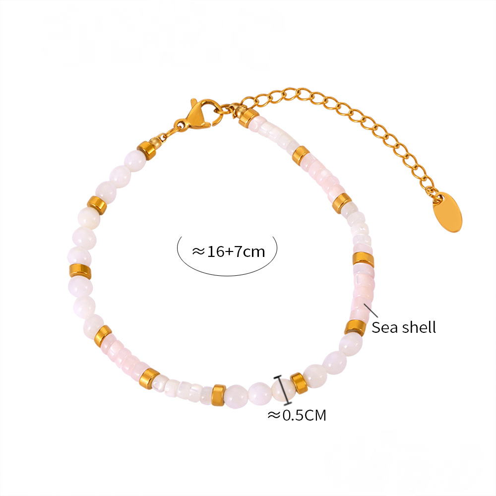 Seashell Beaded Bracelet Necklace Jewelry Suit