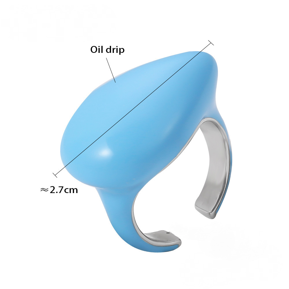Stainless Steel Water Dropshaped Oil Drop Ring