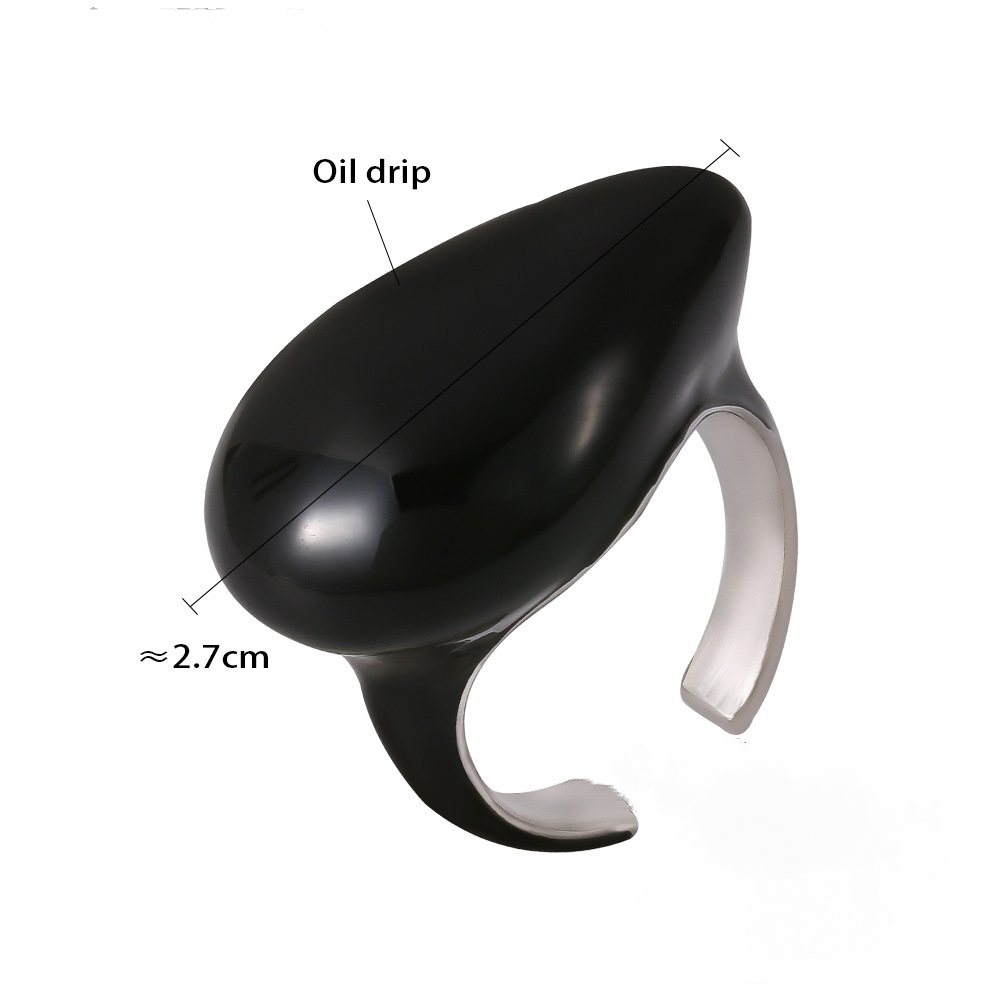 Stainless Steel Water Dropshaped Oil Drop Ring