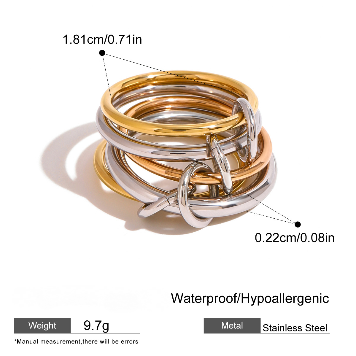 Stainless Steel Stacking Plain Band Rings