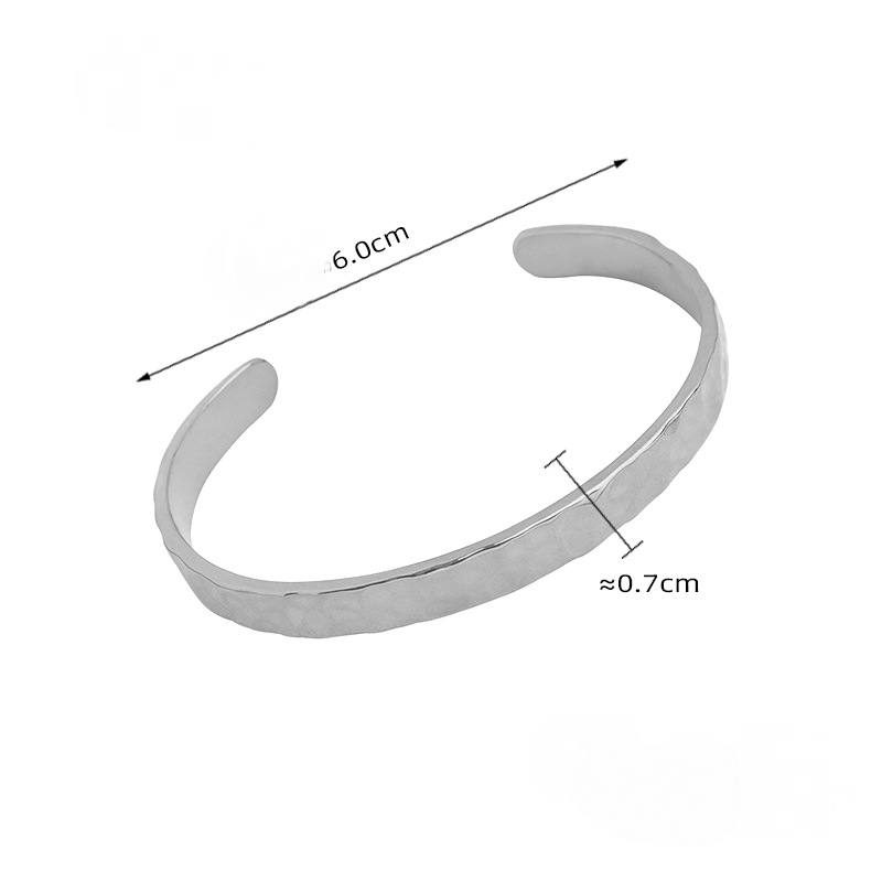 Stainless Steel Regular Concave and Convex Surface Cuff Bracelet