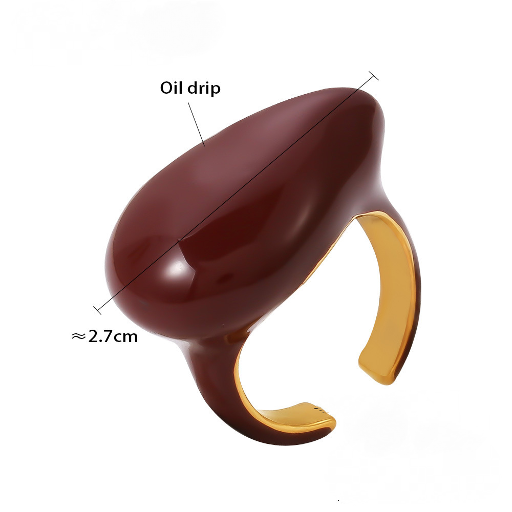 Stainless Steel Water Dropshaped Oil Drop Ring