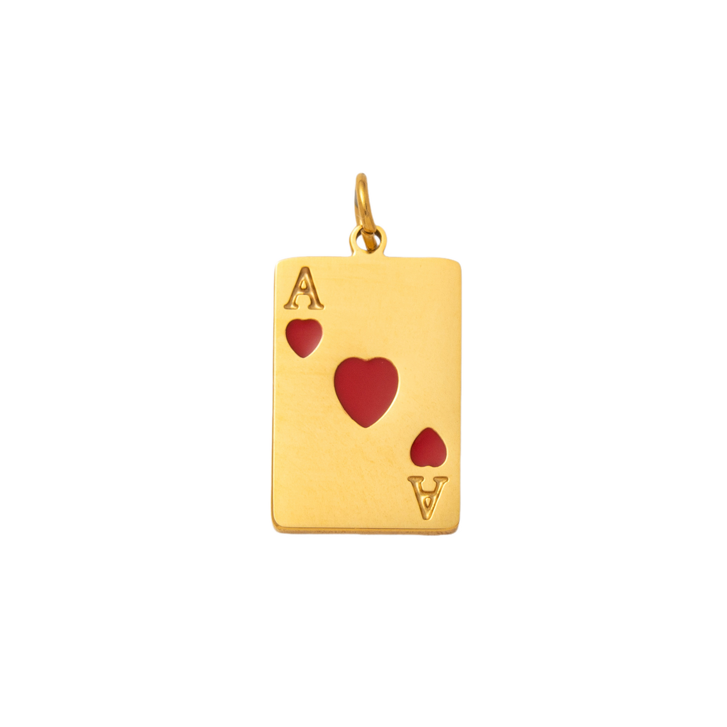 Stainless Steel Playing Card Sieve Rocket Pendant
