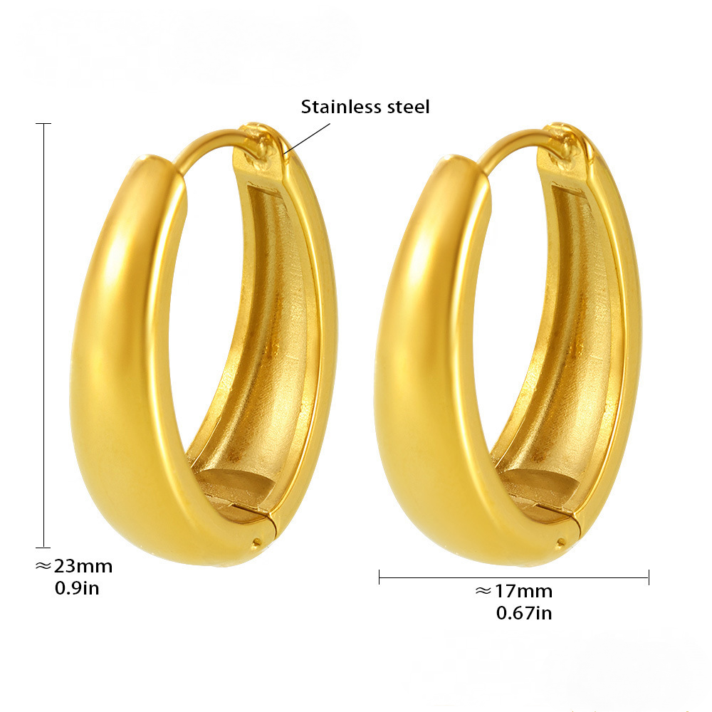 18K Gold PVD Stainless Steel Earrings