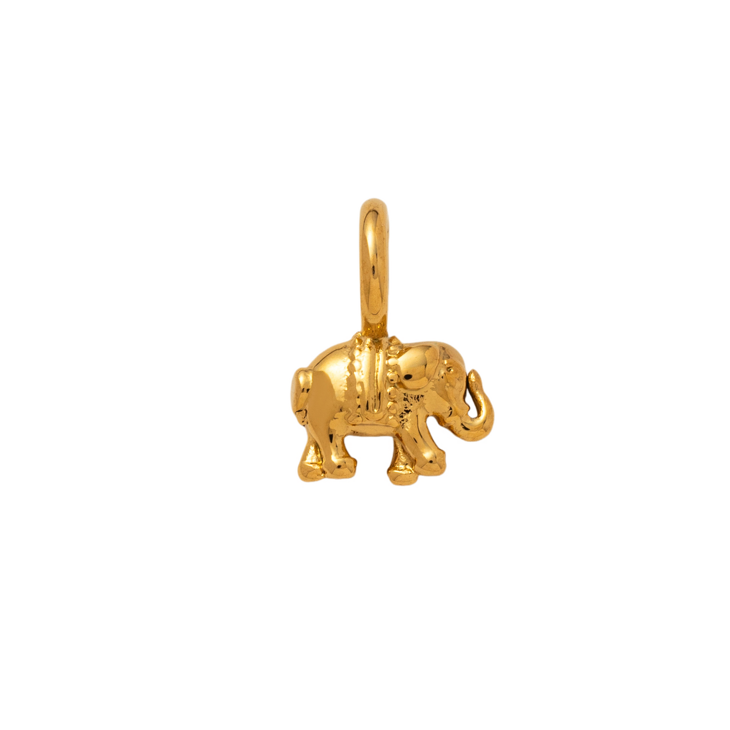 Stainless Steel Elephant Lotus Heart Pendant