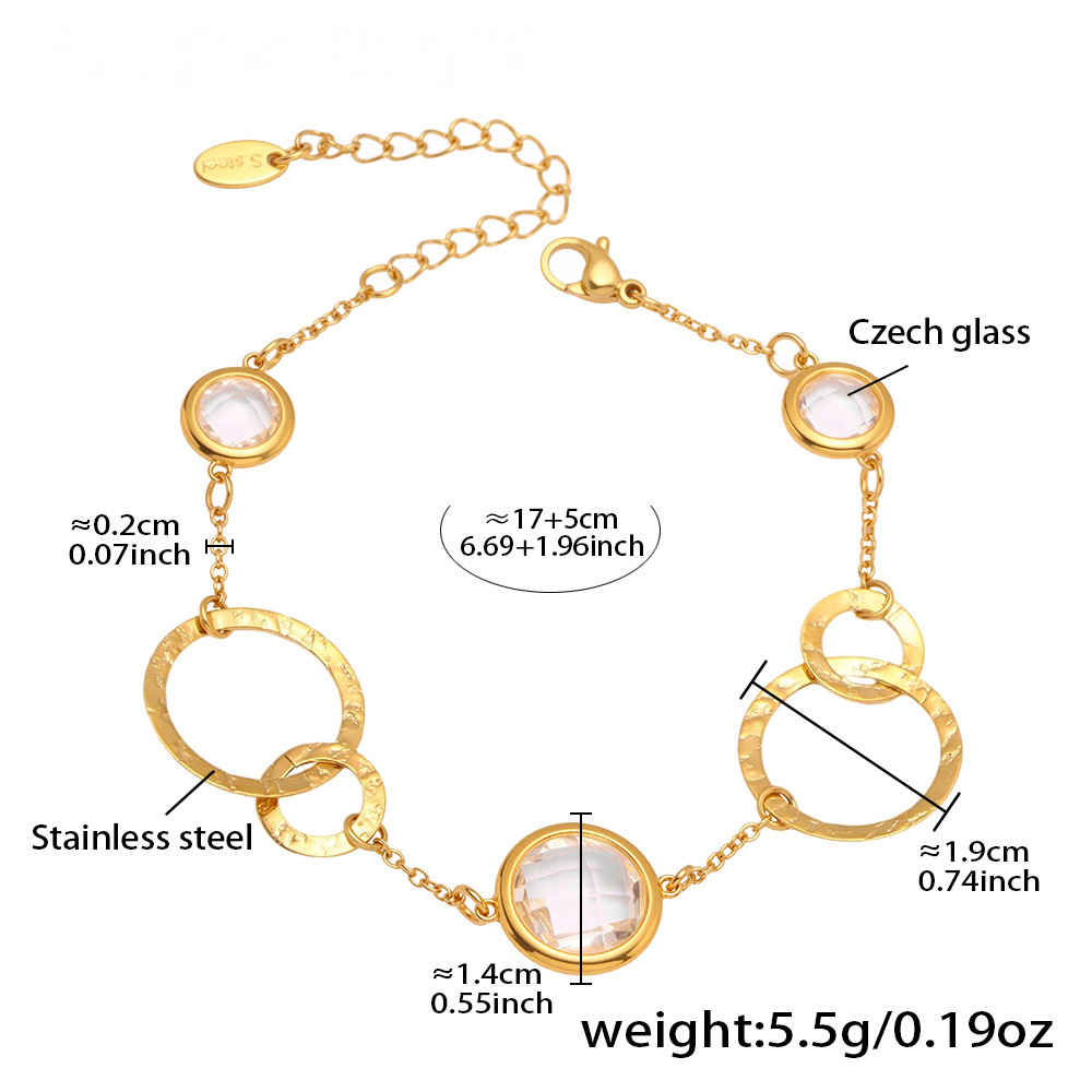 Super Sparkling Transparent Czech Glass Bracelet