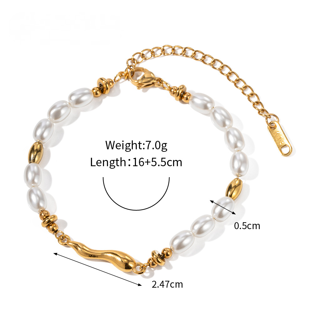 Stainless Steel Rhinestone Buckle Bangle Combination