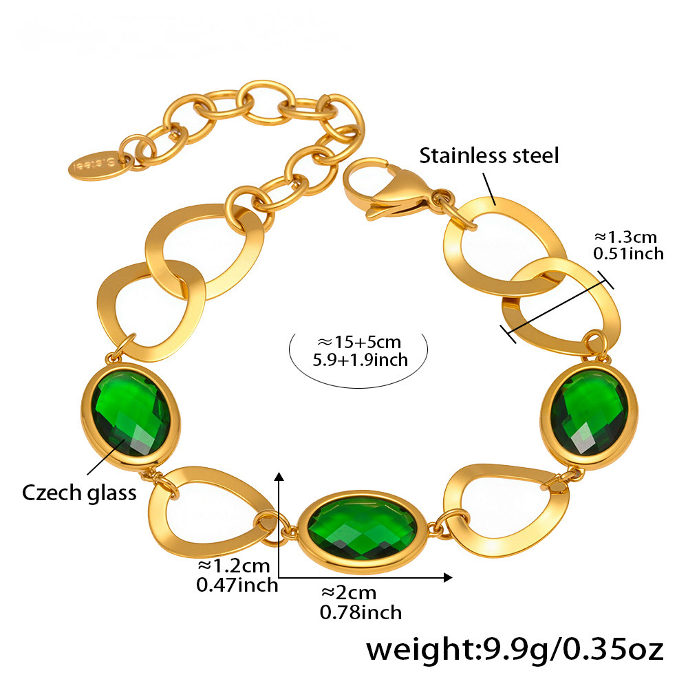 Super Sparkling Glass Stone Link Together Bracelet