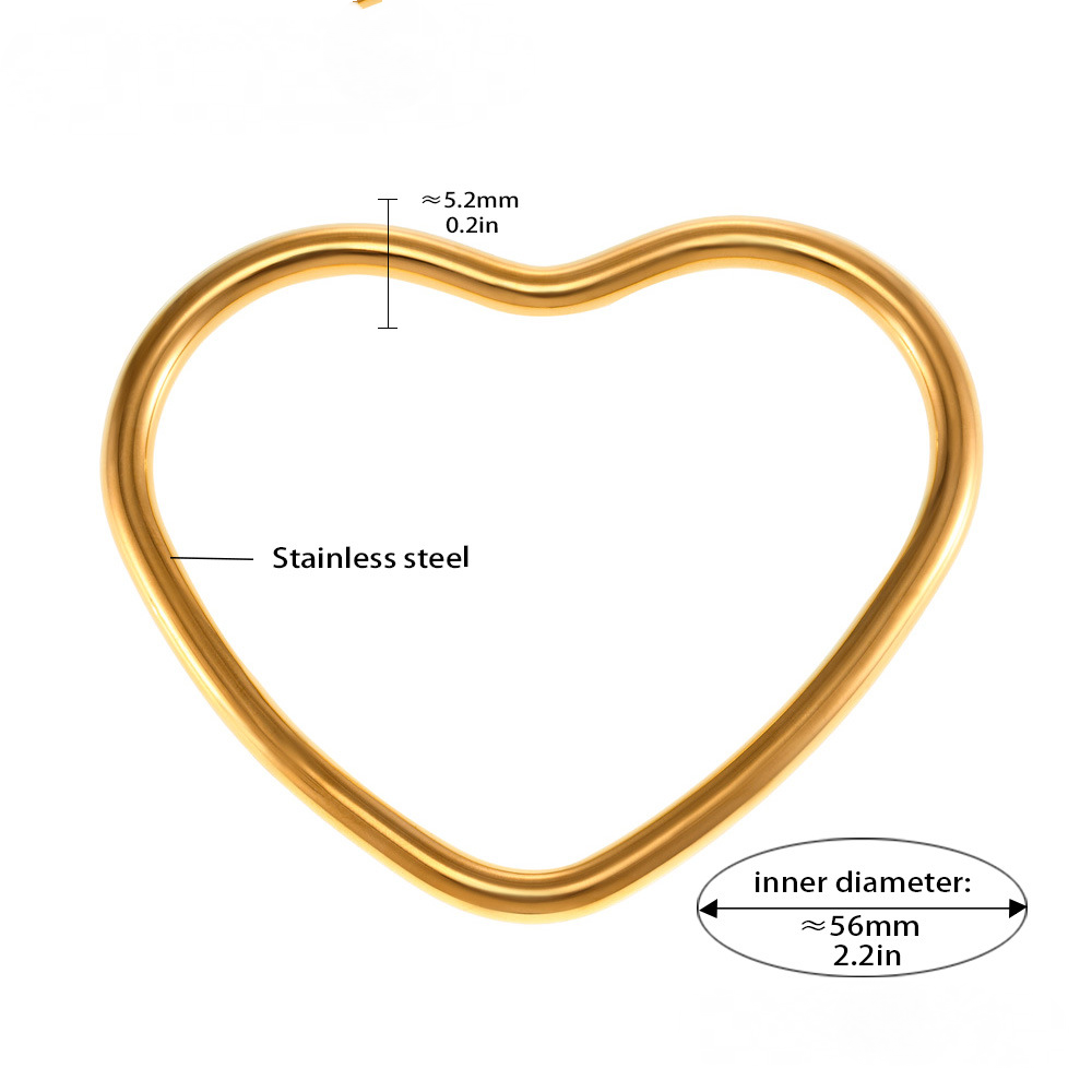 Polished Stainless Steel Heart Shape Bracelet