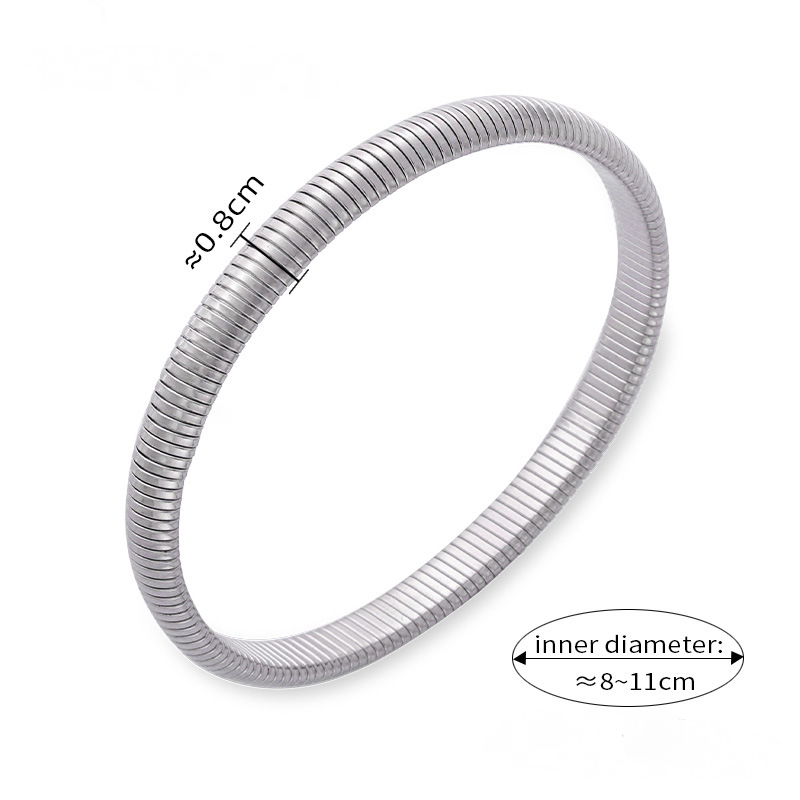Stainless Steel Elastic Stripe Bracelet